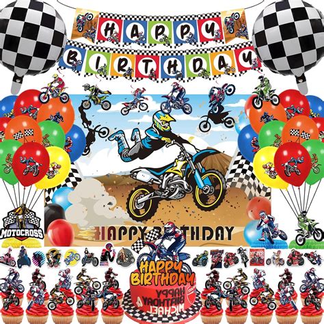 motocross birthday party decorations